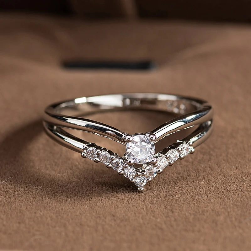 "Cubic Crystal" Elegant Ring