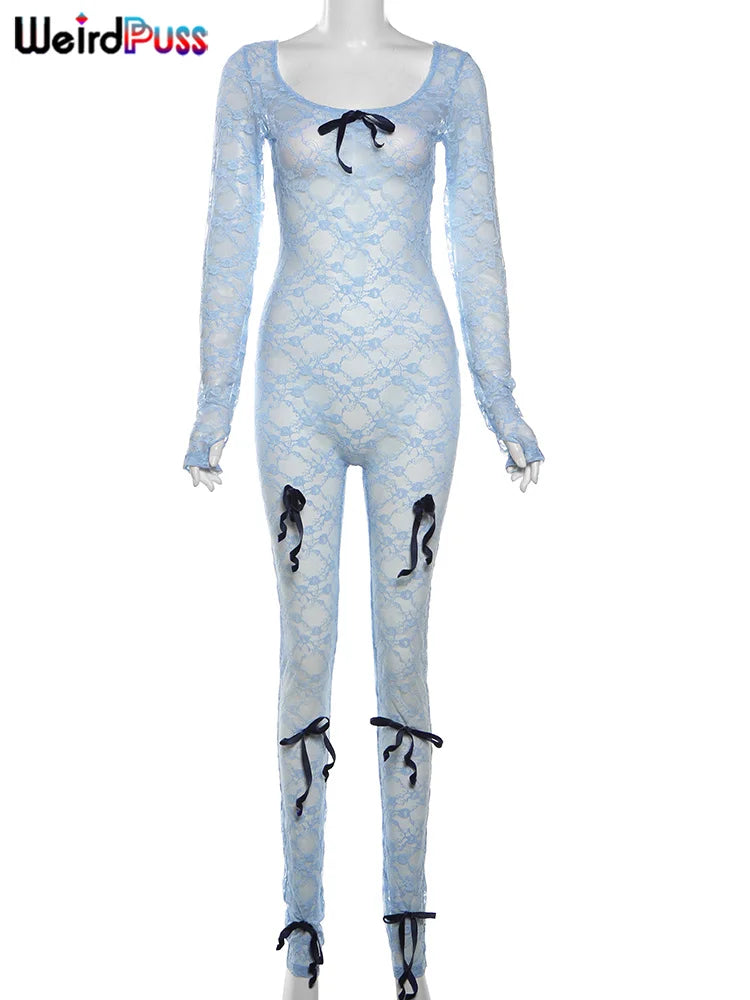 "Weird Puss See-Through" Jumpsuit