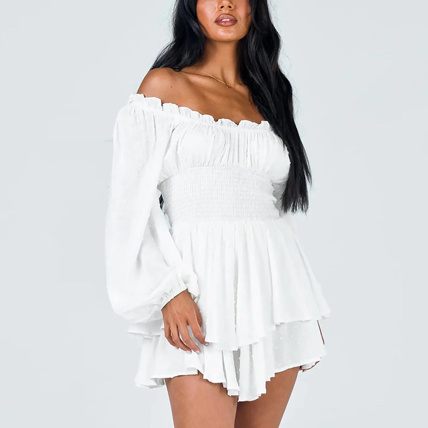 "Ruffled Romper" Mini Dress