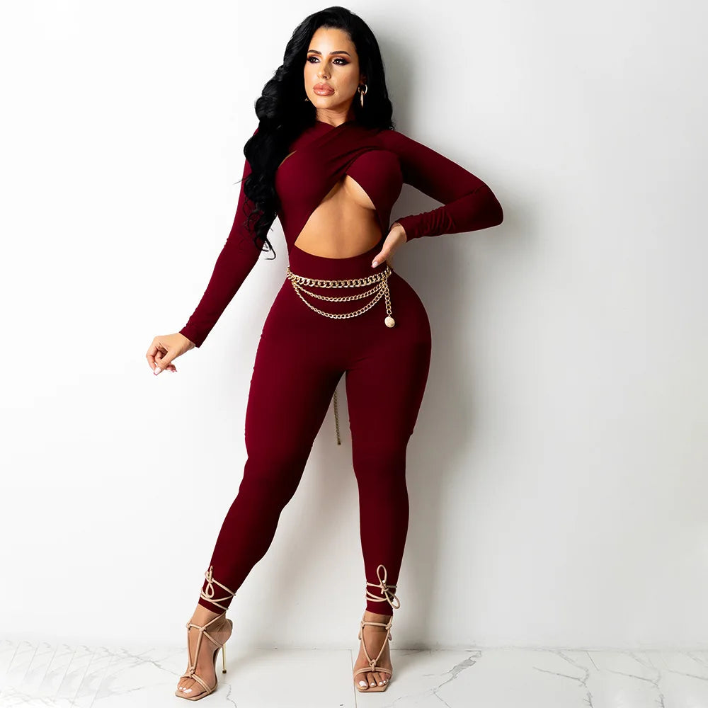 "Sexy Women's" Cross Strap Jumpsuit